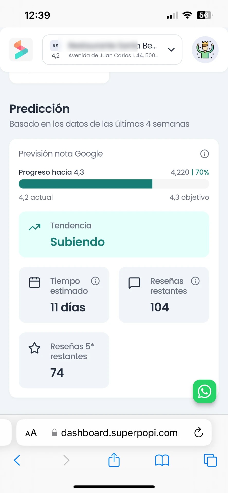 Superpopi rating forecast on mobile